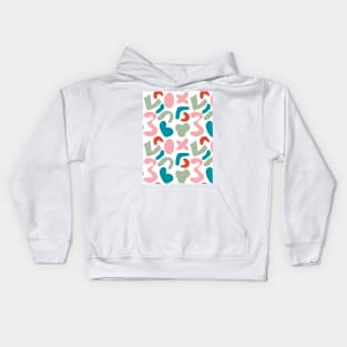 Elegant Abstract Shapes Pattern In Pastel Colors Kids Hoodie